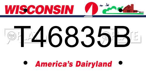 T46835B Wisconsin License Plate