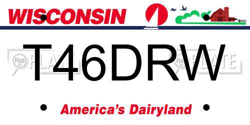 T46DRW Wisconsin License Plate