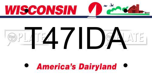 T47IDA Wisconsin License Plate
