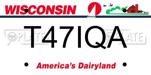 T47IQA Wisconsin License Plate