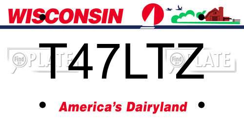 T47LTZ Wisconsin License Plate