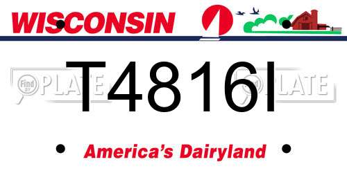 T4816I Wisconsin License Plate