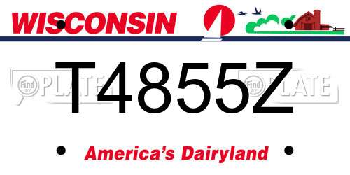 T4855Z Wisconsin License Plate