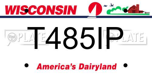 T485IP Wisconsin License Plate