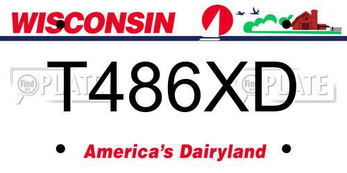 T486XD Wisconsin License Plate