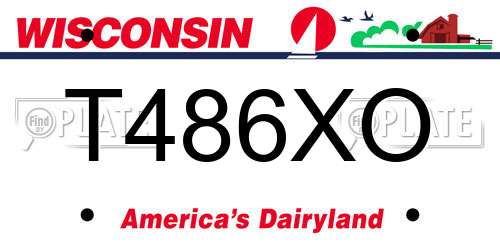 T486XO Wisconsin License Plate