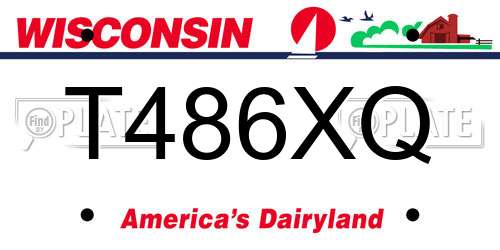 T486XQ Wisconsin License Plate
