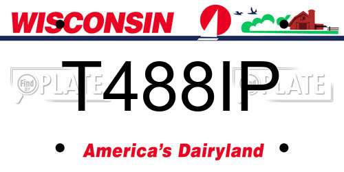T488IP Wisconsin License Plate