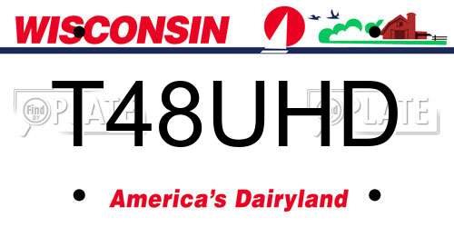 T48UHD Wisconsin License Plate