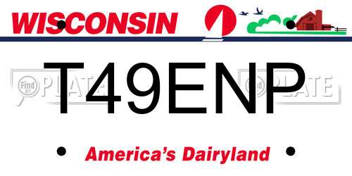 T49ENP Wisconsin License Plate