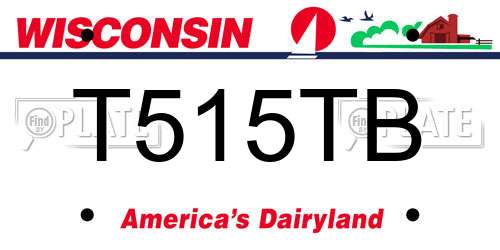 T515TB Wisconsin License Plate