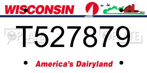 T527879 Wisconsin License Plate