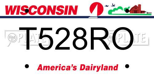 T528RO Wisconsin License Plate