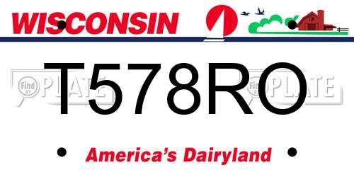 T578RO Wisconsin License Plate