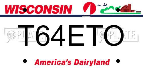 T64ETO Wisconsin License Plate
