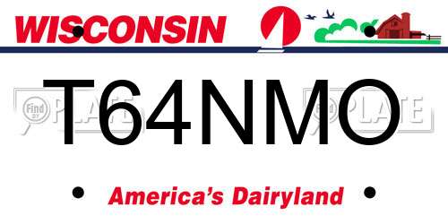 T64NMO Wisconsin License Plate