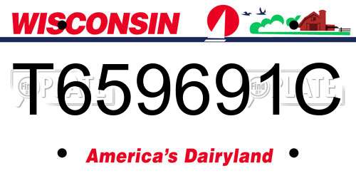 T659691C Wisconsin License Plate