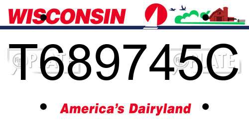 T689745C Wisconsin License Plate