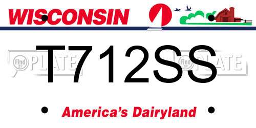 T712SS Wisconsin License Plate
