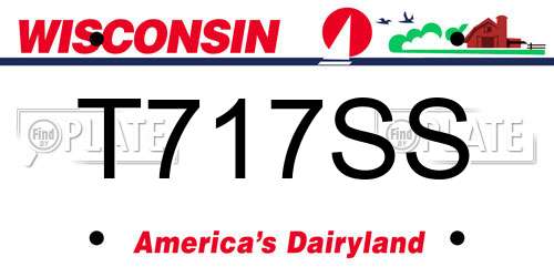 T717SS Wisconsin License Plate