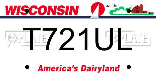 T721UL Wisconsin License Plate