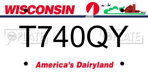 T740QY Wisconsin License Plate