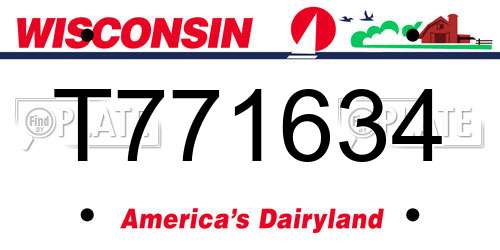 T771634 Wisconsin License Plate