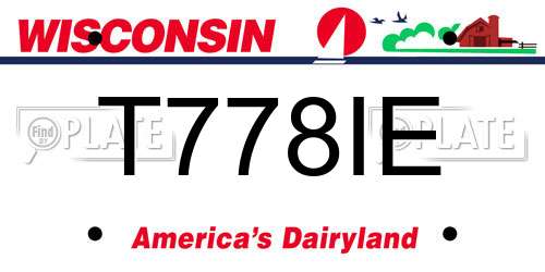 T778IE Wisconsin License Plate