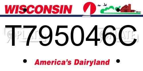 T795046C Wisconsin License Plate