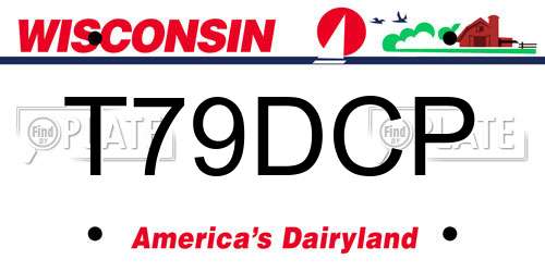 T79DCP Wisconsin License Plate