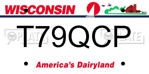 T79QCP Wisconsin License Plate