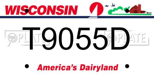 T9055D Wisconsin License Plate