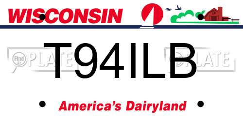 T94ILB Wisconsin License Plate