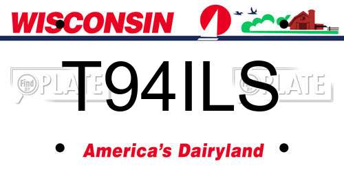 T94ILS Wisconsin License Plate