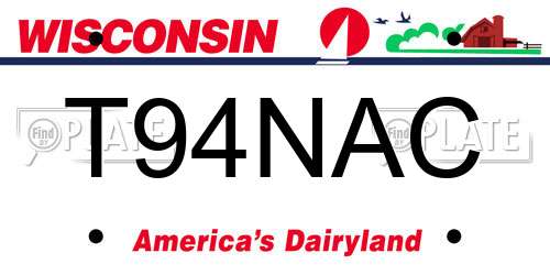 T94NAC Wisconsin License Plate