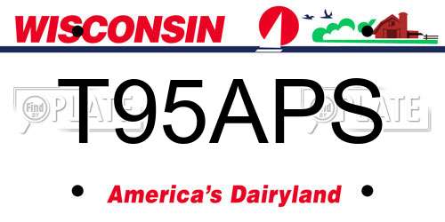 T95APS Wisconsin License Plate