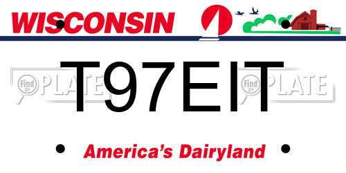T97EIT Wisconsin License Plate