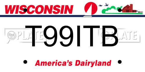 T99ITB Wisconsin License Plate