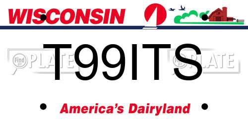 T99ITS Wisconsin License Plate