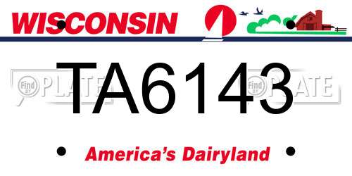 TA6143 Wisconsin License Plate