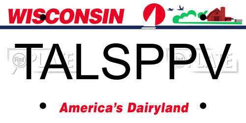 TALSPPV Wisconsin License Plate