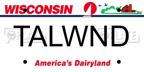 TALWND Wisconsin License Plate