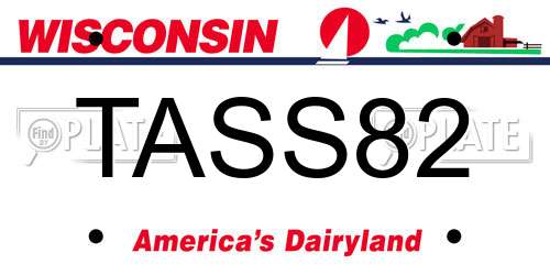 TASS82 Wisconsin License Plate