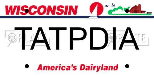 TATPDIA Wisconsin License Plate