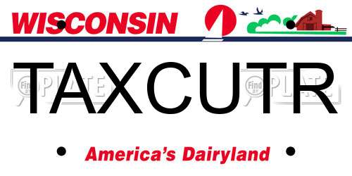 TAXCUTR Wisconsin License Plate