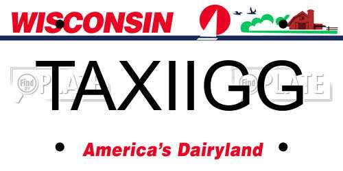 TAXIIGG Wisconsin License Plate