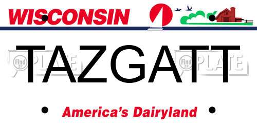 TAZGATT Wisconsin License Plate