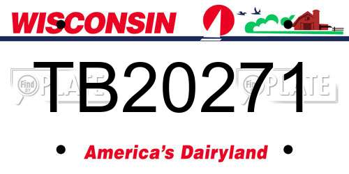 TB20271 Wisconsin License Plate
