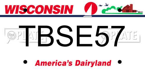 TBSE57 Wisconsin License Plate