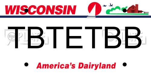 TBTETBB Wisconsin License Plate